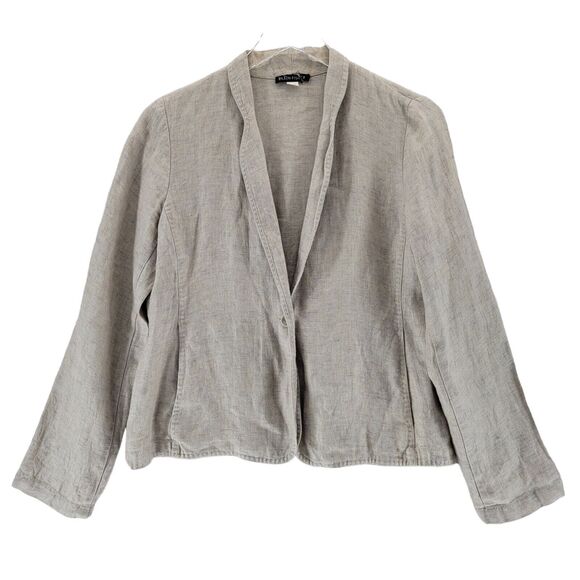 Eileen Fisher Tops - Eileen Fisher Lightweight Cardigan Jacket Size Small Linen Viscose Neutral Beige